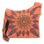 Vishes Damen Umhängetasche Stoff Beuteltasche Schulter Taschen Yogi Bag Baumwolltasche Mandala orange