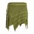Vishes Damen Goa Elfenrock Zipfelrock Baumwollrock Rock Patchwork Seitentasche olive 38