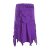 Vishes Damen Goa Elfenrock Zipfelrock Baumwollrock Rock Patchwork Seitentasche violett 36