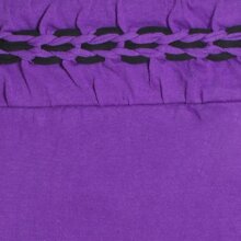 Vishes Damen Goa Elfenrock Zipfelrock Baumwollrock Rock Patchwork Seitentasche violett 38