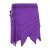 Vishes Damen Goa Elfenrock Zipfelrock Baumwollrock Rock Patchwork Seitentasche violett 42