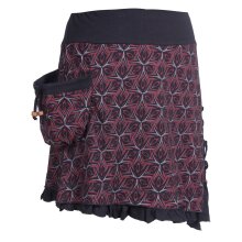 Vishes Asymmetrischer Damen Rock aus Baumwolle zum...