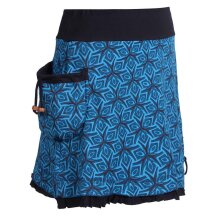 Vishes Asymmetrischer Damen Rock aus Baumwolle zum Überziehen türkis 40