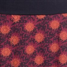 Vishes Damen Baumwoll-Rock 80er Jahre Retro Muster bedruckt Taschen dunkelrot 44