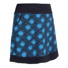 Vishes Damen Baumwoll-Rock 80er Jahre Retro Muster bedruckt Taschen türkis 34