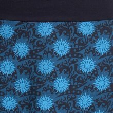 Vishes Damen Baumwoll-Rock 80er Jahre Retro Muster bedruckt Taschen türkis 42