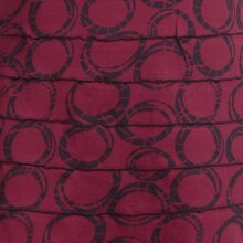 Vishes Kurzer Damen Minirock mit Taschen und Patchwork-Streifen Kreise dunkelrot 34