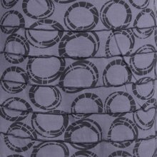 Vishes Kurzer Damen Minirock mit Taschen und Patchwork-Streifen Kreise grau 34