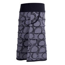 Vishes Kurzer Damen Minirock mit Taschen und Patchwork-Streifen Kreise grau 34