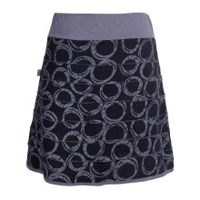 Vishes Kurzer Damen Minirock mit Taschen und Patchwork-Streifen Kreise schwarz 34