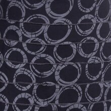 Vishes Kurzer Damen Minirock mit Taschen und Patchwork-Streifen Kreise schwarz 38-40