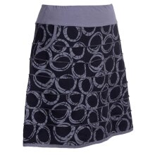 Vishes Kurzer Damen Minirock mit Taschen und Patchwork-Streifen Kreise schwarz 38-40