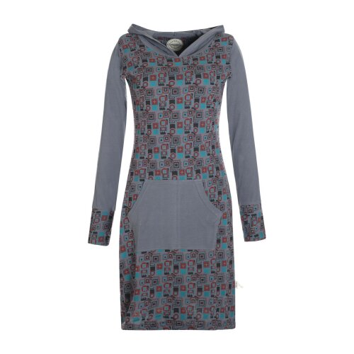 Vishes Langarm Damen Kleid Jerseykleid Sweatkleid Strickkleid grau 38