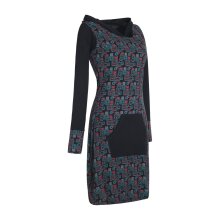 Vishes Langarm Damen Kleid Jerseykleid Sweatkleid Strickkleid schwarz 48