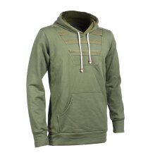 Vishes - Herren Langarm Hoodie Sweater Warm Kapuze Kangurutasche Baumwolle olive 56