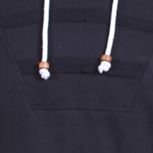 Vishes - Herren Langarm Hoodie Sweater Warm Kapuze Kangurutasche Baumwolle schwarz 54