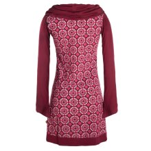 Vishes Langarm Damen Shirt Kleid Schalkragen Bedruckt...