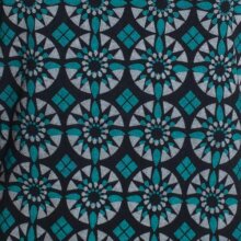 Vishes Langarm Damen Shirt Kleid Schalkragen Bedruckt 70er 80er Retro schwarz 44