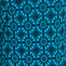 Vishes Langarm Damen Shirt Kleid Schalkragen Bedruckt 70er 80er Retro türkis 38