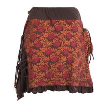 Vishes - Asymmetrischer Baumwollrock zum Überziehen braun 40