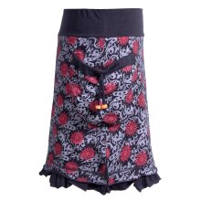 Vishes - Asymmetrischer Baumwollrock zum Überziehen schwarz 46