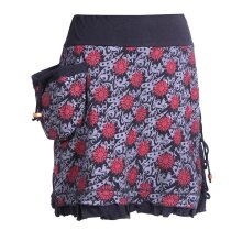 Vishes - Asymmetrischer Baumwollrock zum Überziehen schwarz 46