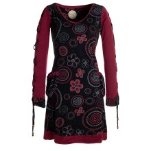 Vishes Langarm Damen Shirt Kleid Blumenkleid Hippie...