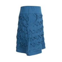 Vishes - Kurzer Damen Rock aus Baumwolle zum Überziehen mit Gummibund türkis 34