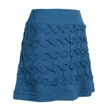 Vishes - Kurzer Damen Rock aus Baumwolle zum Überziehen mit Gummibund türkis 34