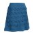 Vishes - Kurzer Damen Rock aus Baumwolle zum Überziehen mit Gummibund türkis 34