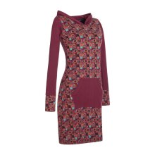 Vishes Langarm Damen Kleid Jerseykleid Sweatkleid Strickkleid dunkelrot 38