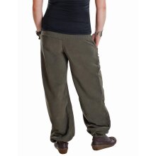 Vishes - Warme Winter Thermohose Fleecehose Haremshose aus Fleece  olive