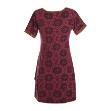 Vishes kurzarm Damen Hippie T-Shirt Kleid Tunika...