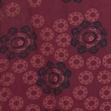 Vishes kurzarm Damen Hippie T-Shirt Kleid Tunika Jerseykleid Baumwolle dunkelrot 42