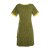 Vishes kurzarm Damen Hippie T-Shirt Kleid Tunika Jerseykleid Baumwolle olive 36-38