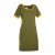 Vishes kurzarm Damen Hippie T-Shirt Kleid Tunika Jerseykleid Baumwolle olive 36-38