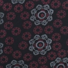 Vishes kurzarm Damen Hippie T-Shirt Kleid Tunika Jerseykleid Baumwolle schwarz 46-48