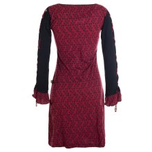 Vishes Damen Blumenkleid Langarm Shirtkleid Baumwollkleid...