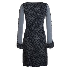 Vishes Damen Blumenkleid Langarm Shirtkleid Baumwollkleid...