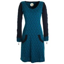 Vishes Damen Blumenkleid Langarm Shirtkleid Baumwollkleid...