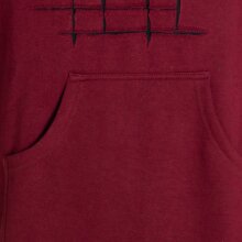 Vishes - Herren Langarm Hoodie Sweater Warm Kapuze Kängurutasche Baumwolle dunkelrot 52