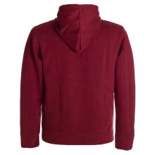 Vishes - Herren Langarm Hoodie Sweater Warm Kapuze Kängurutasche Baumwolle dunkelrot 52