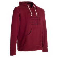 Vishes - Herren Langarm Hoodie Sweater Warm Kapuze Kängurutasche Baumwolle dunkelrot 52