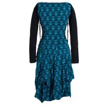 Vishes Langarm Damen Jersey-Kleid Blumenkleid...