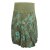 Vishes - Damen kurzer Ballon-Rock aus Baumwoll-Jersey mit Blumen-Druck und Taschen olive 46-48