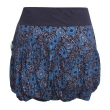 Vishes - Damen kurzer Ballon-Rock aus Baumwoll-Jersey mit Blumen-Druck und Taschen schwarz 38