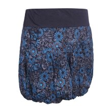 Vishes - Damen kurzer Ballon-Rock aus Baumwoll-Jersey mit Blumen-Druck und Taschen schwarz 38