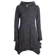 Vishes - Damen Fleecemantel Cardigan Zipfelkapuzenjacke...