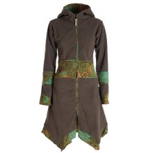 Vishes - Damen Mantel Fleecemantel Cardigan...