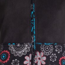 Vishes - Damen Mantel Fleecemantel Cardigan Zipfelkapuzenjacke Hooded Fleece Strickjacke schwarz 42